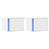 vidaXL Nástenné nočné skrinky s LED osvetlením 2 ks biele