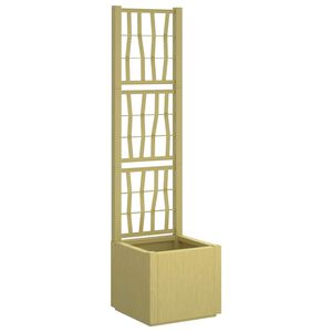 vidaXL Z&aacute;hradn&yacute; kvetin&aacute;č s trellis Zelen&aacute; 36 x 36 x 140 cm PP