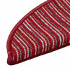 vidaXL Samolepiace schodov&eacute; rohože 15 pcs Červen&aacute; 56 x 17 x 3 cm