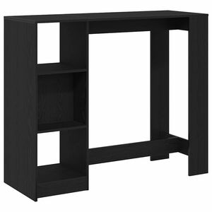 vidaXL Barov&yacute; st&ocirc;l 124 x 46 x 103.5 cm Kompozitn&eacute; drevo Čierny dub