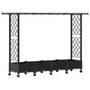 vidaXL Vyv&yacute;&scaron;en&yacute; z&aacute;hon s mriežkou a strechou Čierna 203 x 40 x 127 cm