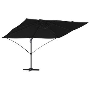 vidaXL Slnečn&iacute;k 351 x 250 x 260 cm Polyester a hlin&iacute;k Čierna