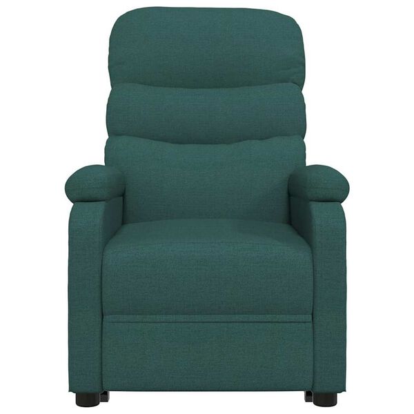 vidaXL Skl&aacute;pacie kreslo tmavozelen&eacute; l&aacute;tkov&eacute;