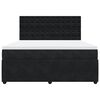 vidaXL Posteľný rám boxspring s matracom čierny 180x200 cm zamat