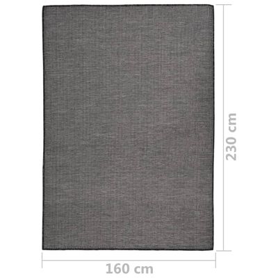 vidaXL Vonkajší koberec s plochým tkaním 160x230 cm sivý
