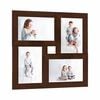 vidaXL Kol&aacute;žov&yacute; fotor&aacute;mik na 4 fotky (13x18 cm) tmavohned&yacute; MDF