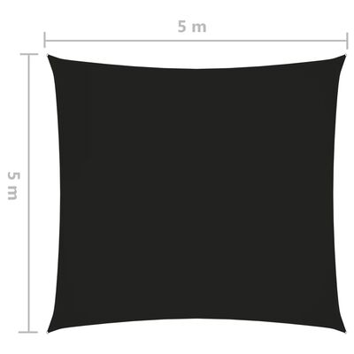 vidaXL Tieniaca plachta oxfordská látka štvorcová 5x5 m čierna
