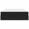 vidaXL Postel s &uacute;ložn&yacute;m prostorem a matrac&iacute; Čierna 140 x 190 cm Zamat