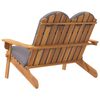 vidaXL Adirondack Záhradná lavička s vankúšmi 126 cm masívna akácia