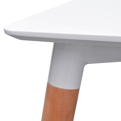 vidaXL 7-dielna jedálenská súprava stola a stoličiek biela a bledošedá