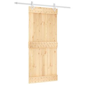 vidaXL Posuvn&eacute; dvere 90 x 210 cm Mas&iacute;vne borovicov&eacute; drevo (neupraven&eacute;)