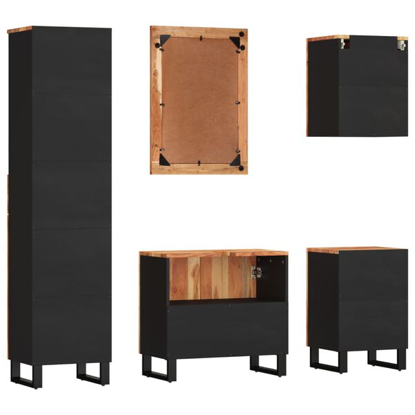 vidaXL 5-dielna súprava kúpeľňového nábytku masívna akácia