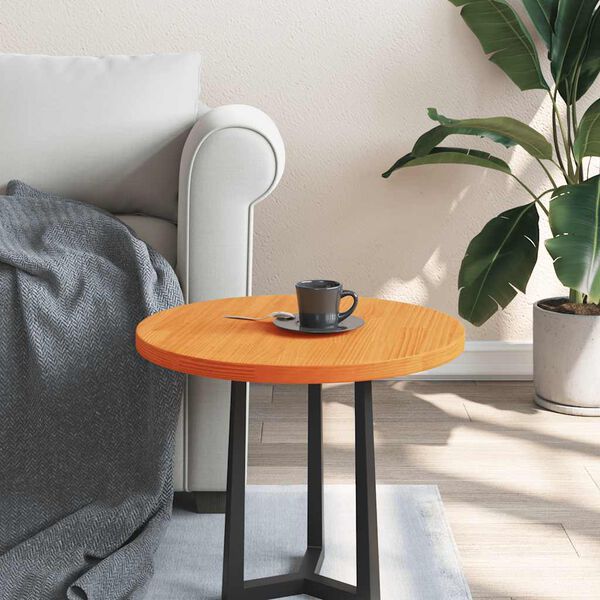 vidaXL Stolov&aacute; doska okr&uacute;hla voskovohned&aacute; &Oslash;50x2,5 cm borovicov&yacute; mas&iacute;v