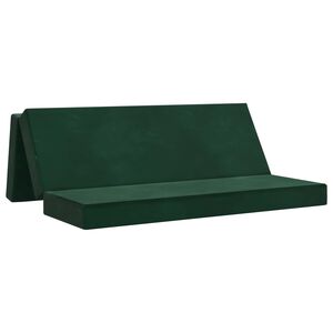 vidaXL Skladacia pohovka na span&iacute; 180 x 67 x 45 cm Tmavozelen&aacute;