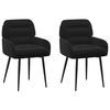 vidaXL Jed&aacute;lensk&eacute; stoličky 2 pcs Zamat Čierna 59 x 59,5 x 90 cm