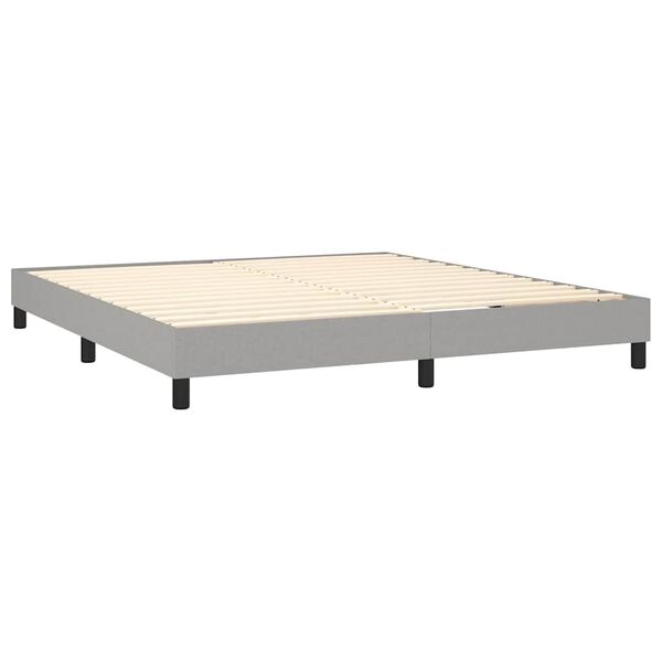 vidaXL Boxspring posteľ s matracom svetlosiv&aacute; 100x200 cm l&aacute;tka