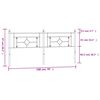 vidaXL Kovové čelo postele biele 193 cm