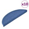 vidaXL Schodov&eacute; rohože 10 ks 56x17x3 cm modr&eacute; polkruhov&eacute;