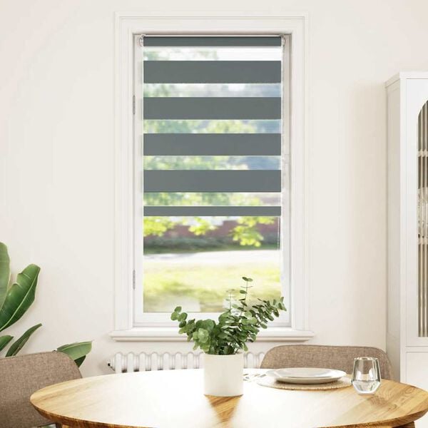 vidaXL Zebra roleta tmavo&scaron;ed&aacute; 65x100 cm &scaron;&iacute;rka l&aacute;tky 60,9 cm polyester