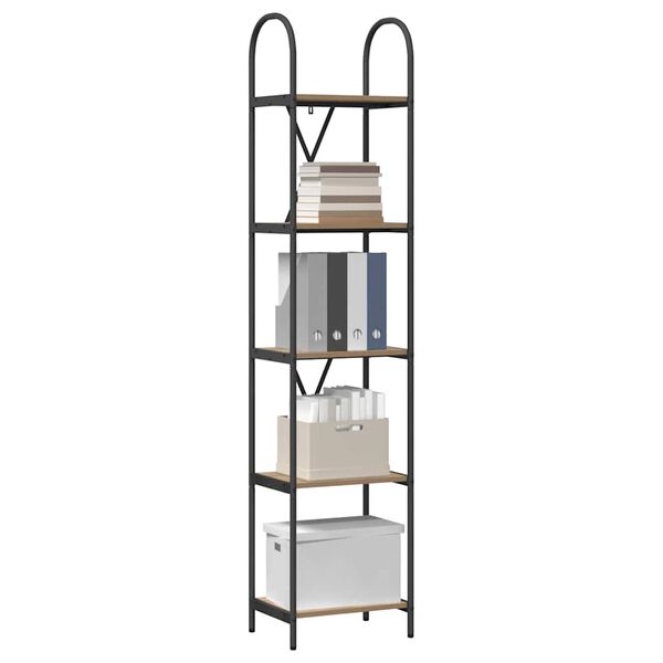 vidaXL Reg&aacute;l na knihy Remeseln&yacute; dub 40 x 30 x 183 cm Kompozitn&eacute; drevo