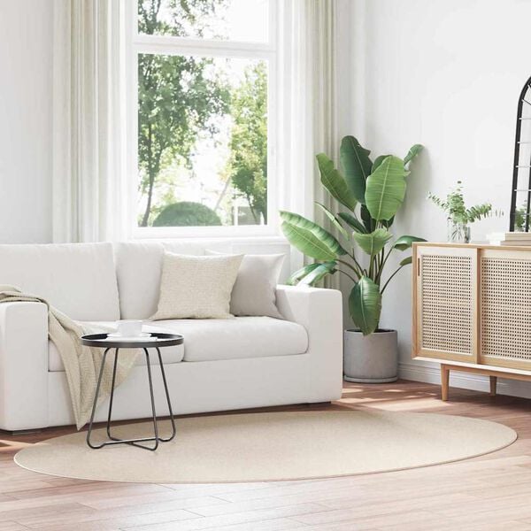 vidaXL Kusov&eacute; koberce Ov&aacute;lny HUARTE B&eacute;žov&aacute; 230 x 160 cm 100% polyester