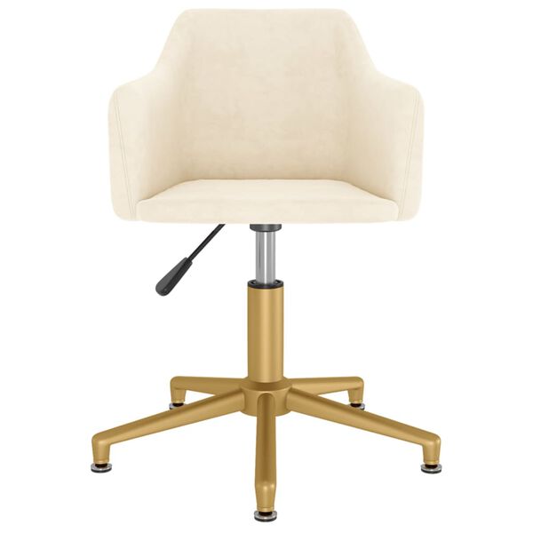 vidaXL Otočn&eacute; jed&aacute;lensk&eacute; stoličky 4 ks kr&eacute;mov&eacute; zamatov&eacute;