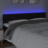 vidaXL Čelo postele s LED čierne 160x5x78/88 cm l&aacute;tka