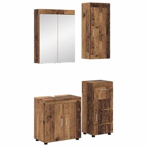 vidaXL Sada k&uacute;peľňov&eacute;ho n&aacute;bytku TULUM 4 pcs Star&eacute; drevo