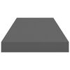 vidaXL Plávajúce nástenné police 4 ks, lesklé sivé 60x23,5x3,8 cm, MDF