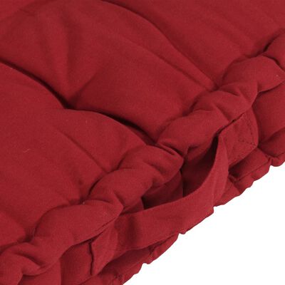 vidaXL Podlahové paletové podložky 6 ks burgundské červené bavlna
