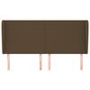 vidaXL Čelo postele so z&aacute;hybmi tmavohned&eacute; 163x23x118/128 cm l&aacute;tka