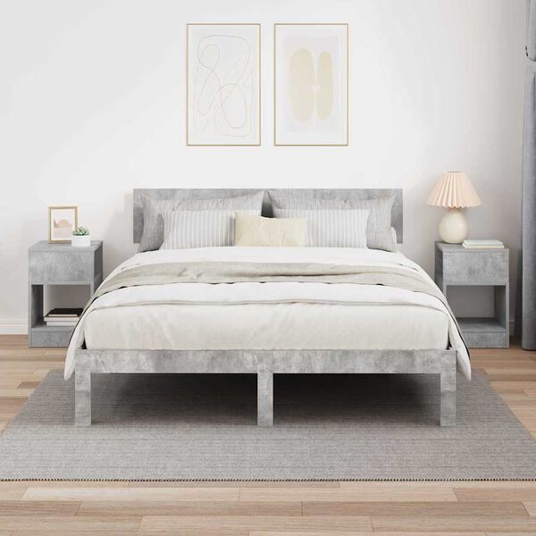 vidaXL Koncov&yacute; st&ocirc;l 2 pcs Bet&oacute;nov&aacute; &scaron;ed&aacute; 30,5 x 30 x 45 cm