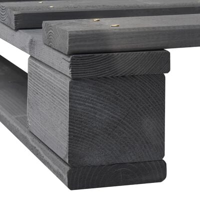 vidaXL Paletový posteľný rám sivý 100x200 cm masívne borovicové drevo