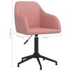 vidaXL Otočn&eacute; jed&aacute;lensk&eacute; stoličky 6 ks ružov&eacute; zamatov&eacute;