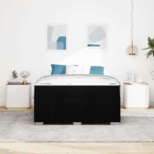 vidaXL R&aacute;m postele s matracmi Čierna 140 x 200 cm l&aacute;tka