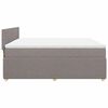 vidaXL Posteľn&yacute; r&aacute;m boxspring s matracom sivohned 180x200 cm l&aacute;tka