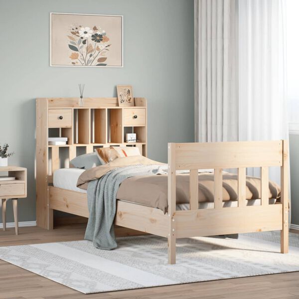 vidaXL Posteľ bez matraca 100x200 cm mas&iacute;vna borovica