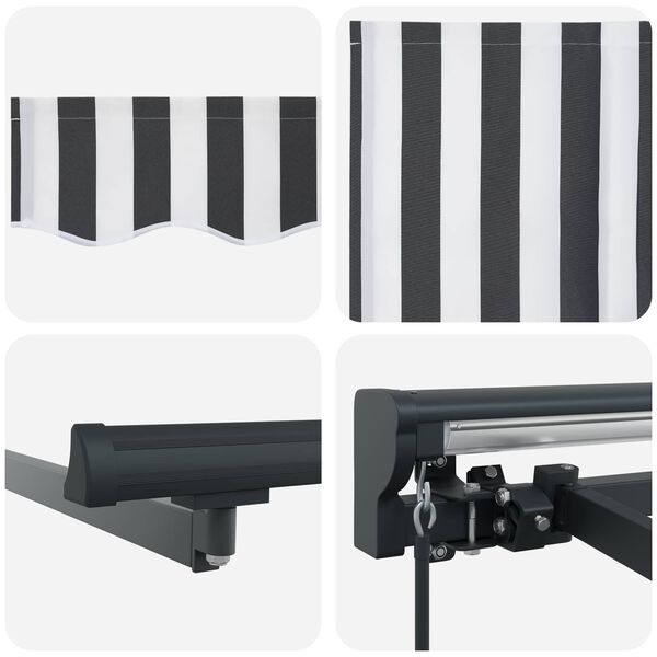 vidaXL Zatemniteľn&aacute; mark&iacute;za Antracitov&aacute; a biela 400 &times; 300 cm