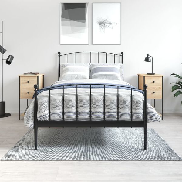 vidaXL Nočn&eacute; stol&iacute;ky 2 ks, dub sonoma 32x42x70 cm, kompozitn&eacute; drevo