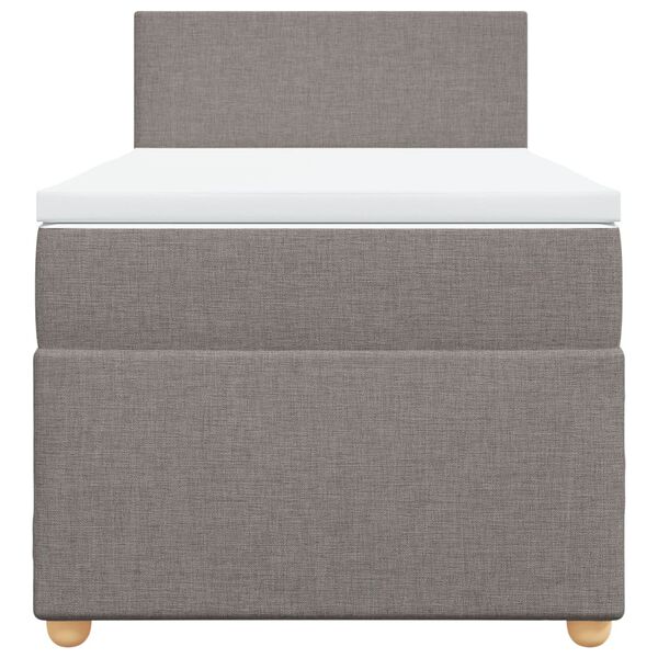 vidaXL Posteľn&yacute; r&aacute;m boxspring s matracom sivohned&yacute; 90x190 cm l&aacute;tka