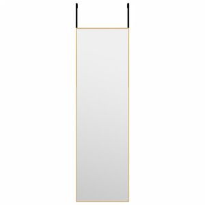 vidaXL Zrkadlo na dvere zlat&eacute; 30x100 cm sklo a hlin&iacute;k
