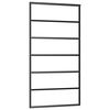 vidaXL Posuvné dvere s kovaním čierne 102x205 cm ESG sklo
