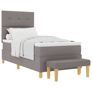 vidaXL Posteľ s pružinov&yacute;m r&aacute;mom Sivohned&aacute; 200 x 80 cm l&aacute;tka