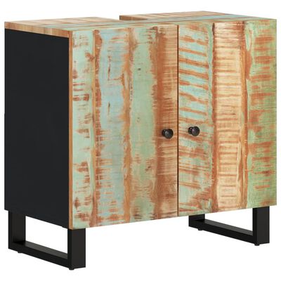 vidaXL 4-dielna súprava kúpeľňového nábytku masívne recyklované drevo