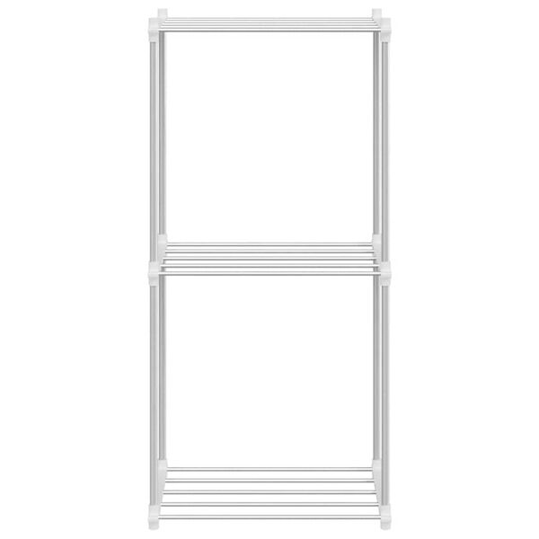 vidaXL Úložná polica s poličkou biela 43 x 27 x 90 cm Hliník