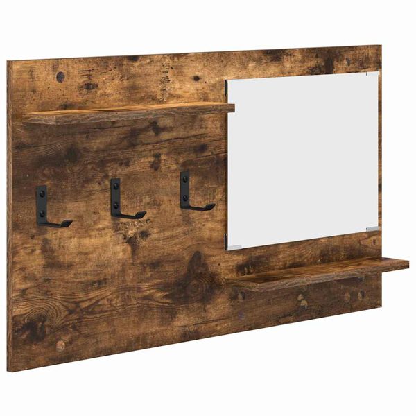vidaXL Ve&scaron;iak na stenu Dymov&aacute; dub 90 x 10 x 50 cm Kompozitn&eacute; drevo