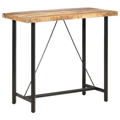 vidaXL Barový stôl 120x58x107 cm surové mangovníkové drevo