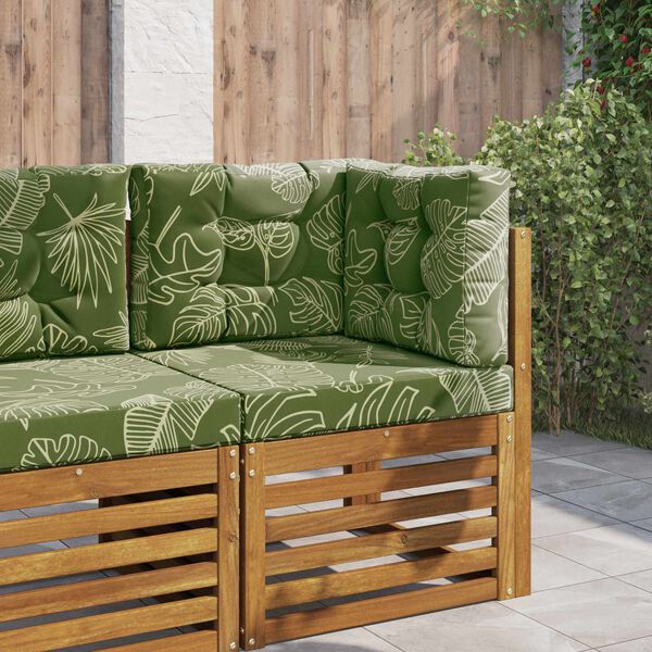 vidaXL Vank&uacute;&scaron; na vonkaj&scaron;iu pohovku 3 pcs Design s listami Polyester