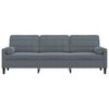 vidaXL 3-miestna pohovka s vank&uacute;&scaron;mi tmavosiv&aacute; 210 cm zamat
