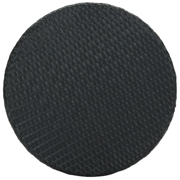 vidaXL Záhradný stolík čierny 60,5x106 cm polyratanový